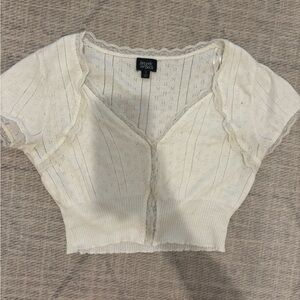 Pacsun Cream Short Sleeve Top
